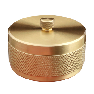 黄铜烟灰缸高端大气上档次客厅办公室大号灰缸带盖防飞灰简约轻奢