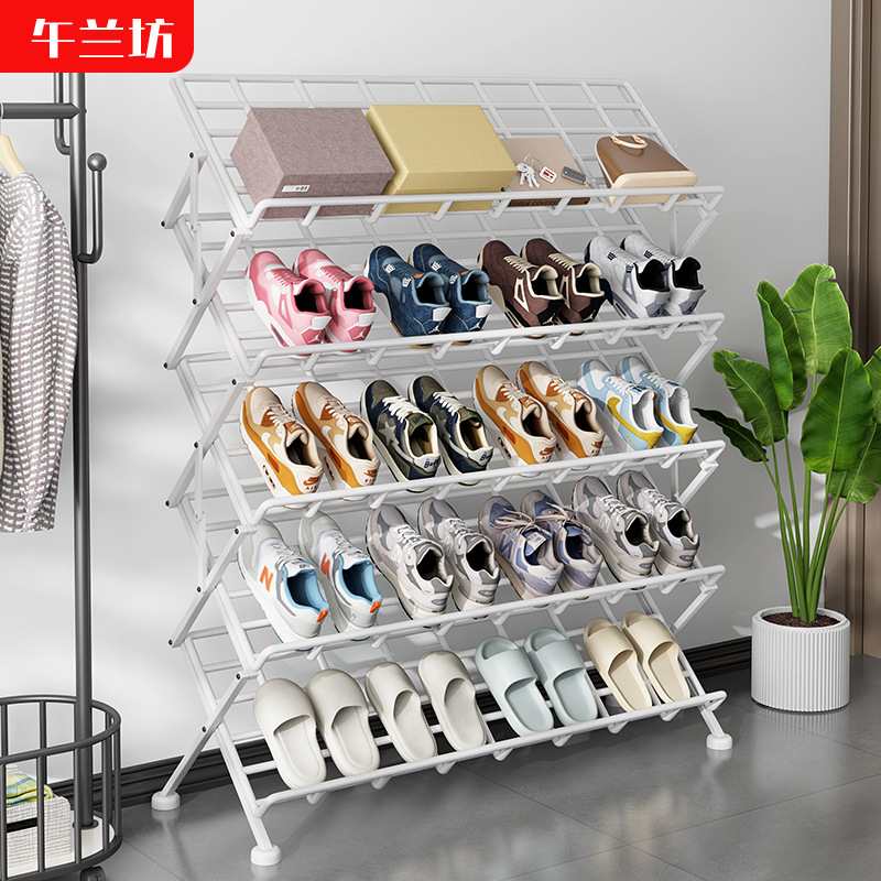 简易鞋架家用门口多层折叠免安装夜市鞋柜室内收纳玩具书架晾鞋架
