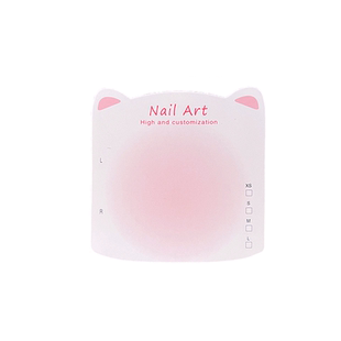 猫耳穿戴甲展示卡纸美甲打版卡片样板卡指甲拍照道具收纳包装工具