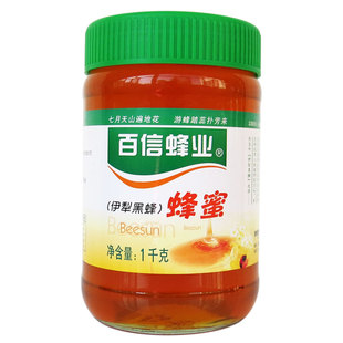 百信蜂业 新疆伊犁天山黑蜂蜂蜜百花蜂蜜1000g