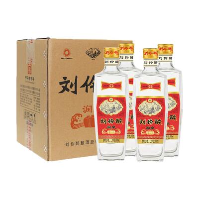刘伶醉口粮酒润泉52度浓香型500ml*4瓶纯粮食3年基酒调酿整箱白酒