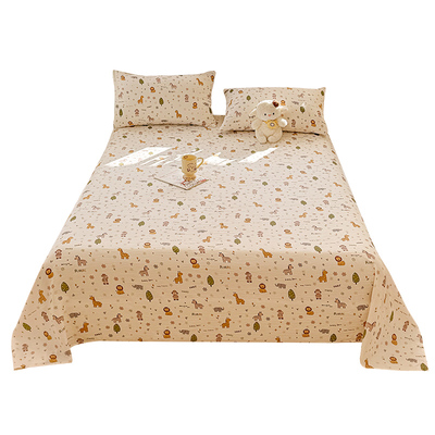 卡通双层皱皱纱床单单件儿童被单