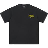 黑色t恤男刺绣夏季简约穿搭