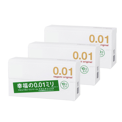 【自营】sagami相模幸福001薄避孕套安全套男用隐形润滑标码30只
