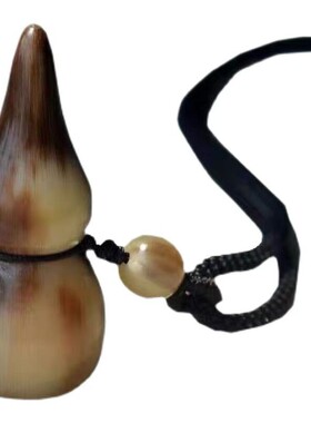 特色西藏牦牛角葫芦吊坠保健养生