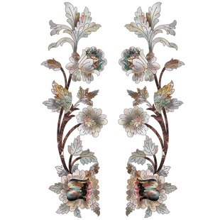 大盟家具水移画餐桌家具柜子门贴纸卫生间墙欧式仿螺钿装饰画防水