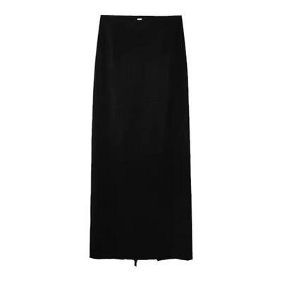 IMMI女士精纺羊毛蝴蝶结长半裙