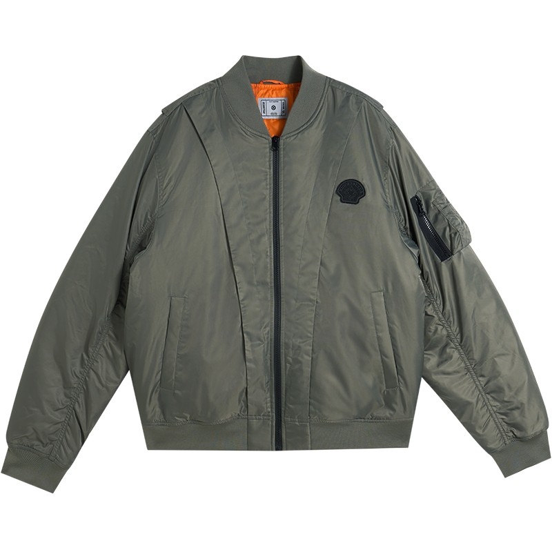 准者里夫斯同款运动夹克男子冬季立领飞行服防风棉服耐磨夹棉外套