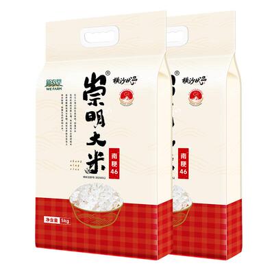 崇明大米46粳5kg×2袋软糯香甜