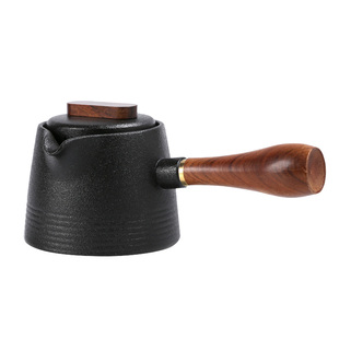 黑色陶瓷侧把壶茶壶单壶功夫茶具套装家用泡茶日式配件茶杯公道杯