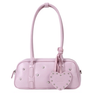 VANWALK手账系列 小众设计铆钉单肩波士顿枕头包包女生通勤手提包