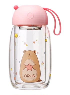 OPUS小Q双层耐热茶漏玻璃杯