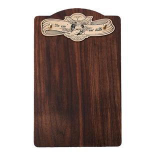 新品黑胡桃木画板黄铜夹复古北美黑fas级别木板黄铜夹板水彩画晒图拍照神器便条夹照片夹餐牌夹实木画板