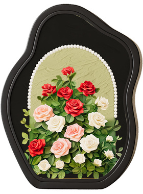 中古风玫瑰花瓶摆件轻奢高级感