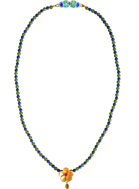 沉香屑丨软语古典古法金项链