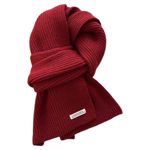 红色围巾女冬季2025新款秋冬天韩系氛围感帽子围巾手套三件套新年