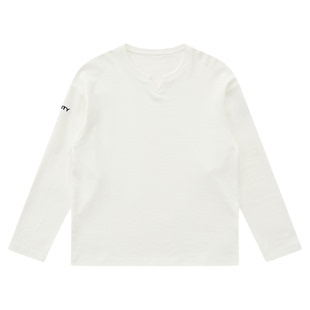 PROCITY美式v领华夫格长袖T恤曹芳高克重通勤百搭男女运动休闲衫