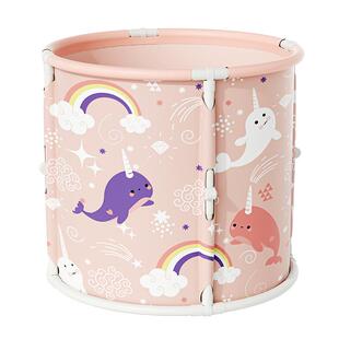 儿童泡澡桶婴儿游泳桶家用宝宝洗澡桶可折叠浴桶新生儿沐浴桶可坐