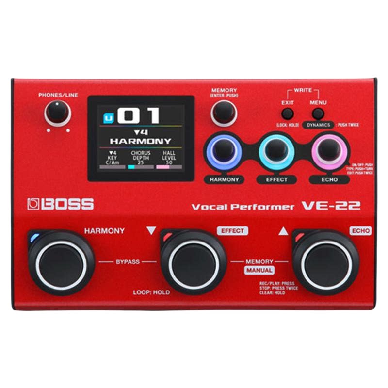 BOSS VE-22 便携式人声合声效果器人声合唱吉他效果器