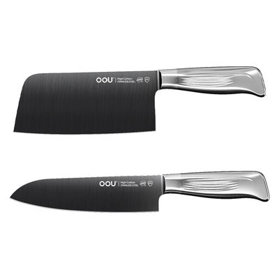 OOU抗菌银钛飞鸟系列厨房刀具家用不锈钢菜刀切片刀切肉厨师钛刀