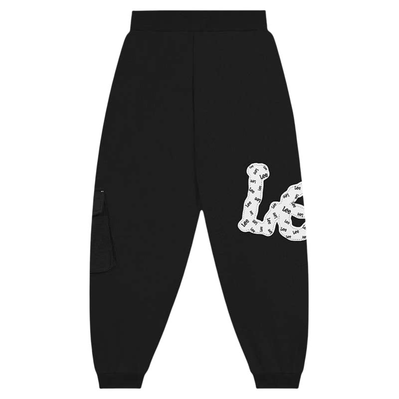 Leekids秋冬加绒男女童卫裤