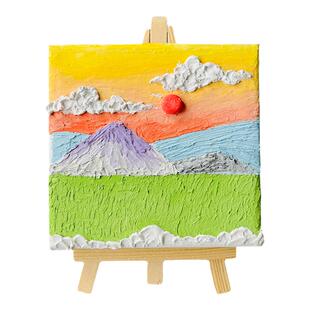 立体插画diy手工材料包肌理丙烯油画团建春日母亲520暖场活动礼物