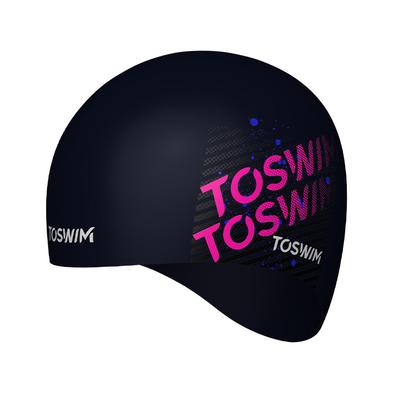 TOSWIM专业竞技泳帽防水硅胶竞速竞技比赛低水阻男女成人钢盔泳帽