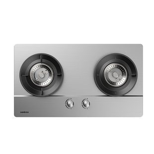 迅达燃气灶双灶家用煤气灶不锈钢天然气灶70%能效台嵌猛火灶台S2