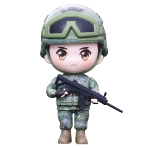 曾小萌的兵小萌迷彩手办军人公仔