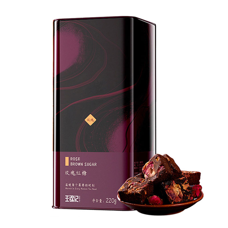 王锦记玫瑰红糖大姨妈经期适用手工老红糖 220g/罐