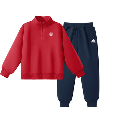 儿童红色本命年加绒套装