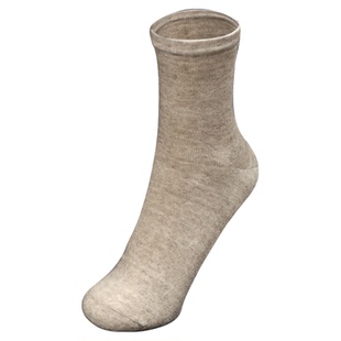 时尚薄款弹力亚麻袜子男士纯亚麻女袜纯色中筒防臭透气袜无骨商务