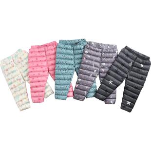 【打折】马克珍妮秋冬装男女童超轻羽绒裤外穿宝宝保暖长裤子