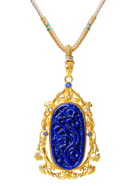 宫里上新天然青金石吊坠