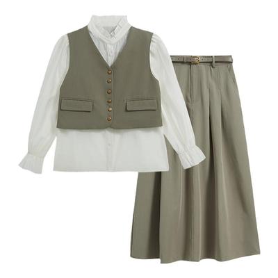 UnBleu法式富家千金套装裙三件套