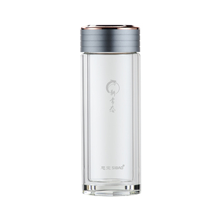 思宝 双层玻璃杯 新常态男士女士时尚水杯商务泡茶杯商场同款