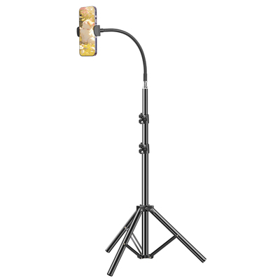 手机懒人支架落地式三脚架平板电脑通用直播专用可调节追剧拍摄拍照自拍视频vlog多功能2025新款软管三角架子