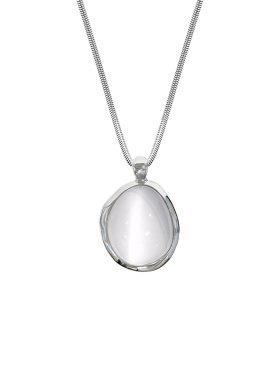 盐岛节气系列白露玻璃猫眼石项链