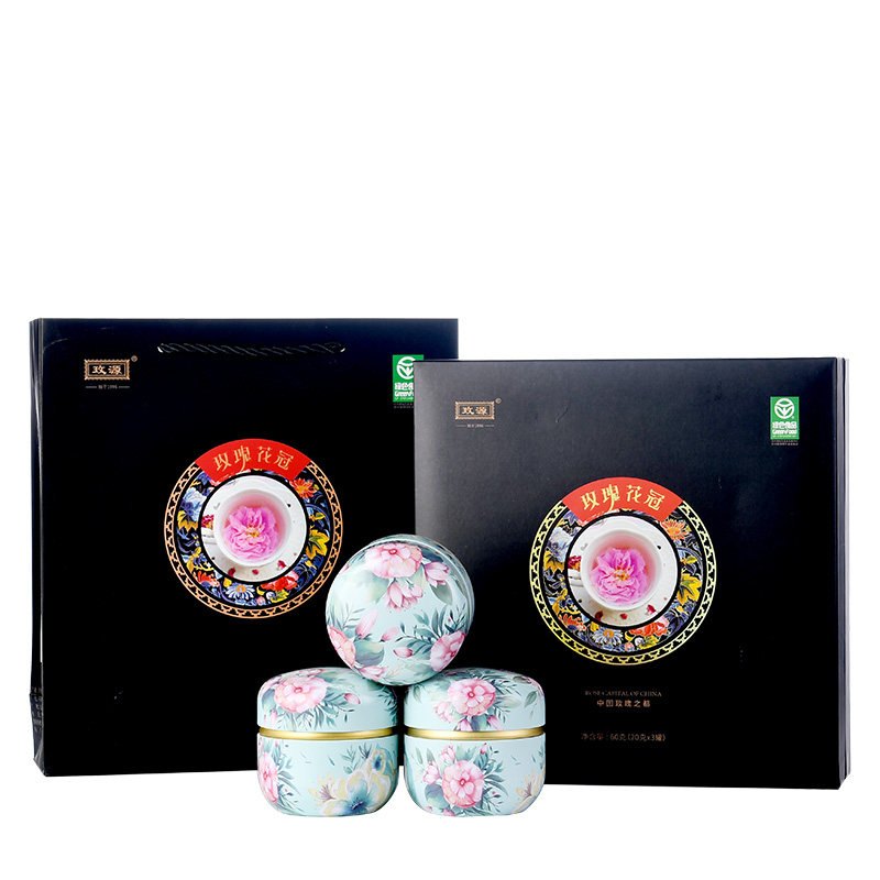 玫源平阴玫瑰花茶礼盒山东特产