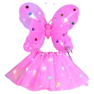 儿童节发光蝴蝶翅膀亮灯