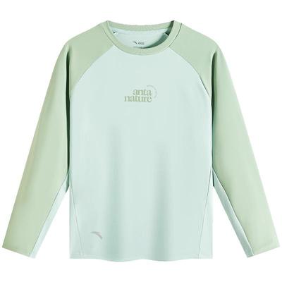 【搜3件65折】安踏儿童装男童长袖T恤秋装上衣薄绒打底衫外穿