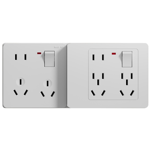 扩展插座超薄86型电源延伸开关面板原位替换墙壁厨房一转三拓展式