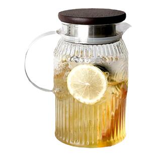 复古浮雕太阳花玻璃冷水壶家用客厅高档耐高温泡茶壶凉水壶果茶壶