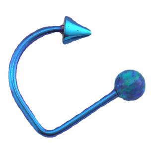 Shinma F-136钛合金D型直杆唇环 内螺纹 4mm澳宝幻彩唇钉唇环穿刺