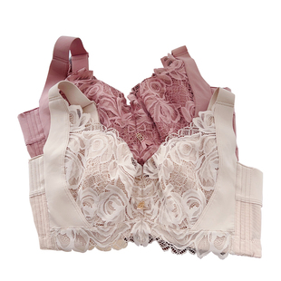 原399~娅Z品牌撤柜蕾丝全罩棉杯调整型文胸大胸显小收副乳内衣