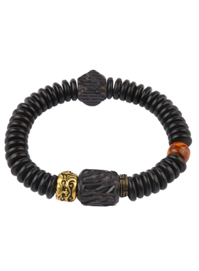 BARCODE黑色檀木椰蒂手串复古