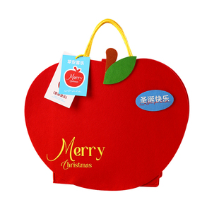 圣诞节礼物2025新款创意伴手礼平安夜苹果礼盒毛毡包送朋友送同事