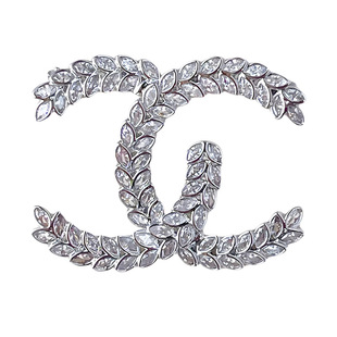 小香风闪亮锆石麦穗胸针女高档字母胸花高级感韩别针衣饰配饰精致