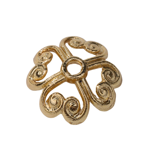 18K包金花托隔珠配件 串珠饰品配件手工编织 diy手链项链隔珠材料