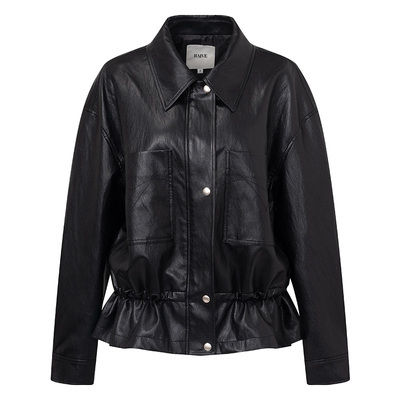 RAIVE纯色休闲环保皮衣外套